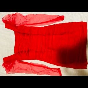 Sexy Spicy long sleeved Red Dress